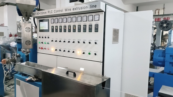 Ağ Kablo Yapma Makinesi 50+35 PLC Kontrol Tel Ekstrüzyon hattı