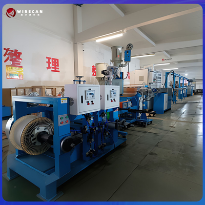 φ90mm+φ50mm Tel ve Kablo Yüksek Hızlı Güç Ceket Kılıfı PVC PE Ekstrüzyon Makinesi