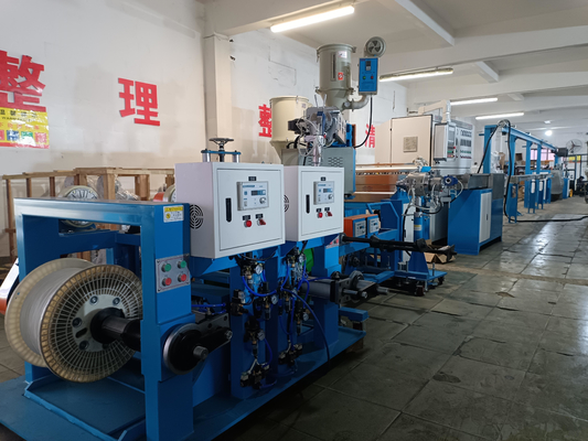 φ90mm+φ50mm Tel ve Kablo Yüksek Hızlı Güç Ceket Kılıfı PVC PE Ekstrüzyon Makinesi