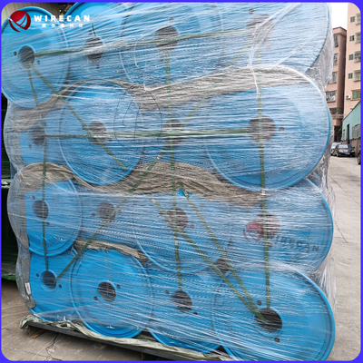 Tel ve kablo sarma için dalgalanmış çelik bobin Ağır işlevli kablo davulları / çelik bobinler / fiber optik kablolar