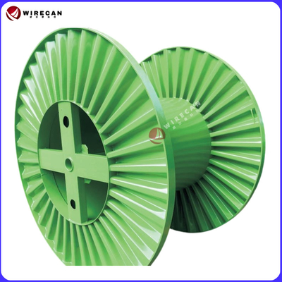 Tel ve kablo sarma için dalgalanmış çelik bobin Ağır işlevli kablo davulları / çelik bobinler / fiber optik kablolar