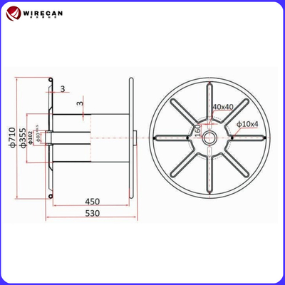 Tel ve kablo sarma için dalgalanmış çelik bobin Ağır işlevli kablo davulları / çelik bobinler / fiber optik kablolar