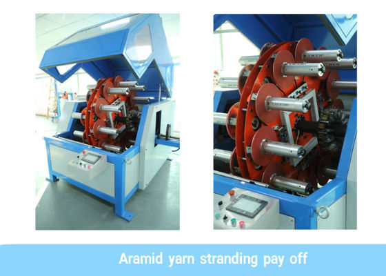 24 Kafa 20N 120rpm Aramid İplik Büküm Makinası Fiber Optik Kablo Makinası