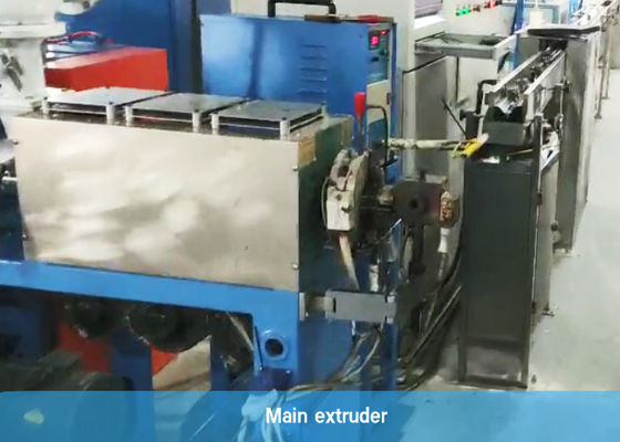 Tek Kafa 21kw Çelik Tel EVA Kaplama Makinesi Fiber Optik Kablo Üretim Hattı