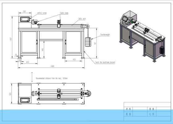 IEC60794-1-2 5 kez / Min Burulma Test Cihazı Fiber Optik Kablo Test Cihazları