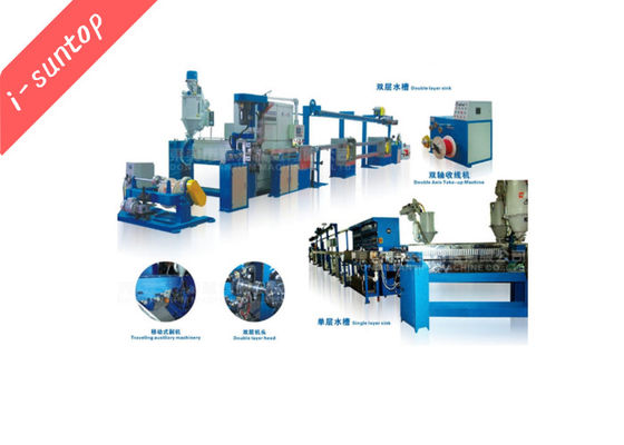 SGS 11kw Kulaklık PVC Tel Kaplama Makinesi Tel Üretim Hattı
