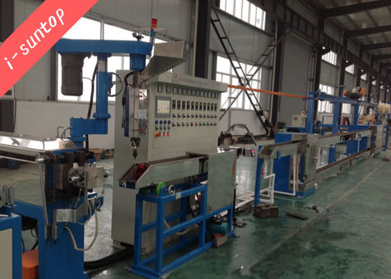 Tek Katmanlı 80kg / H Elektrik Kablo Yapma Makinesi, 20HP Kablo Ekstrüderi