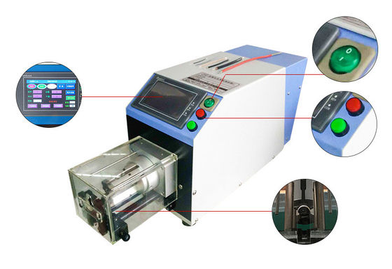 Koaksiyel Kablo Kesme İçin Çok Çekirdekli 700pcs / H Tel Sıyırma ve Sıkma Makinesi