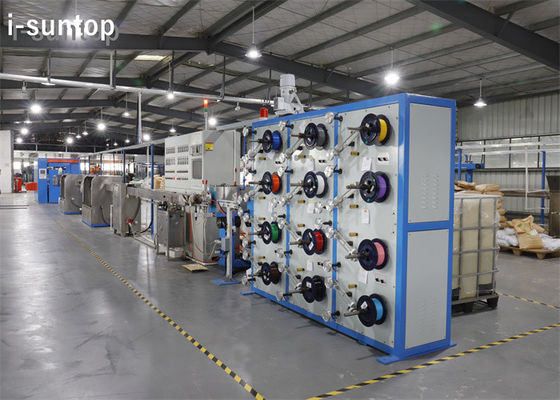 12-24 Çekirdek Tek Modlu ve Çok Modlu Fiber Optik Kablo İkincil Kaplama Üretim Hattı
