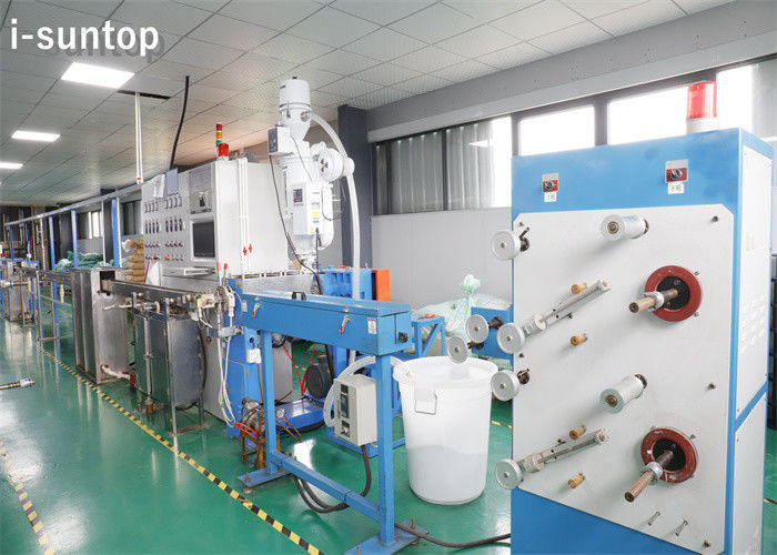 LSZH PVC Optik Fiber Kablo Sıkı Kaplama / Ceket / Sıkı Tampon Kablo için Ekstrüzyon Hattı