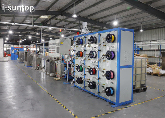 12-24 Çekirdek Tek Modlu ve Çok Modlu Fiber Optik Kablo İkincil Kaplama Üretim Hattı